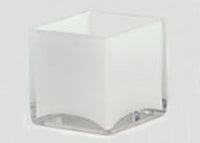 Crystal Square Vase White 5