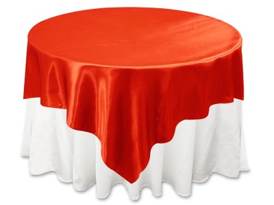 Red Satin Table Overlay 72