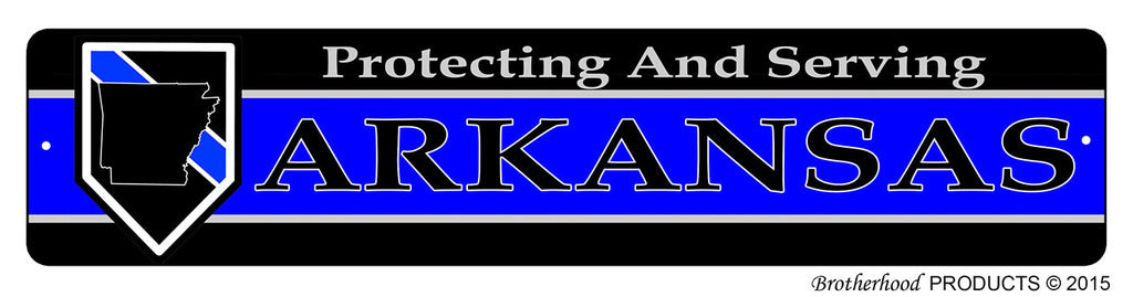 Protecting & Serving Arkansas Street Sign