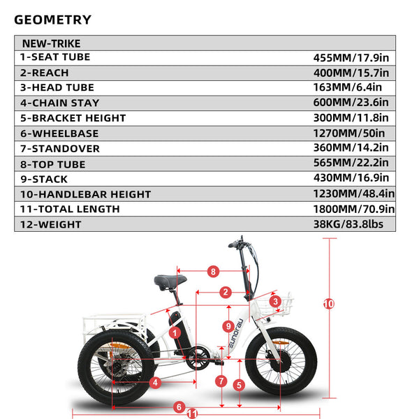 Eunorau New-Trike Geometry