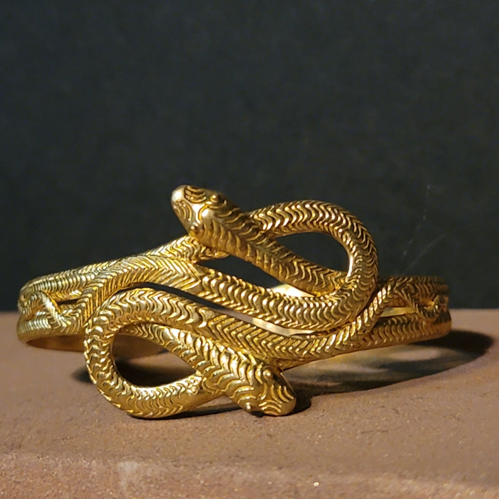 The Serpent Raw Brass Cuff