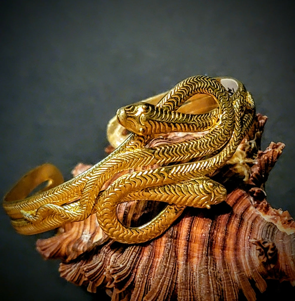 The Serpent Raw Brass Cuff