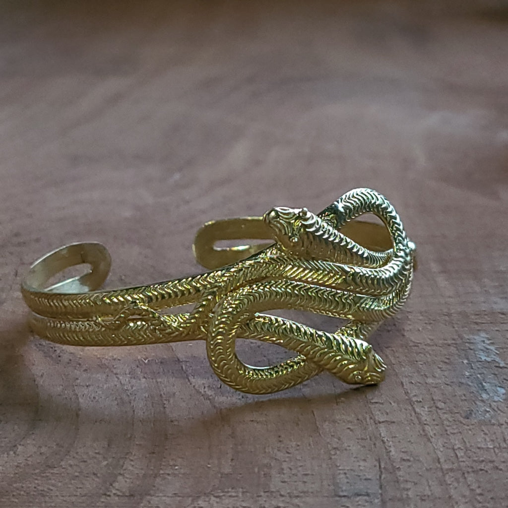 The Serpent Raw Brass Cuff