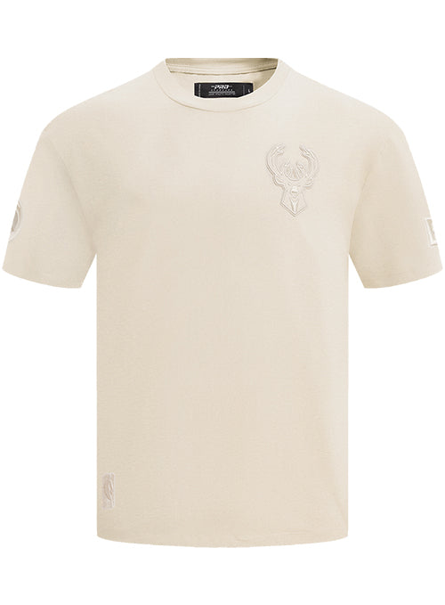 Pro Standard Neutral Cream Milwaukee Bucks T-Shirt