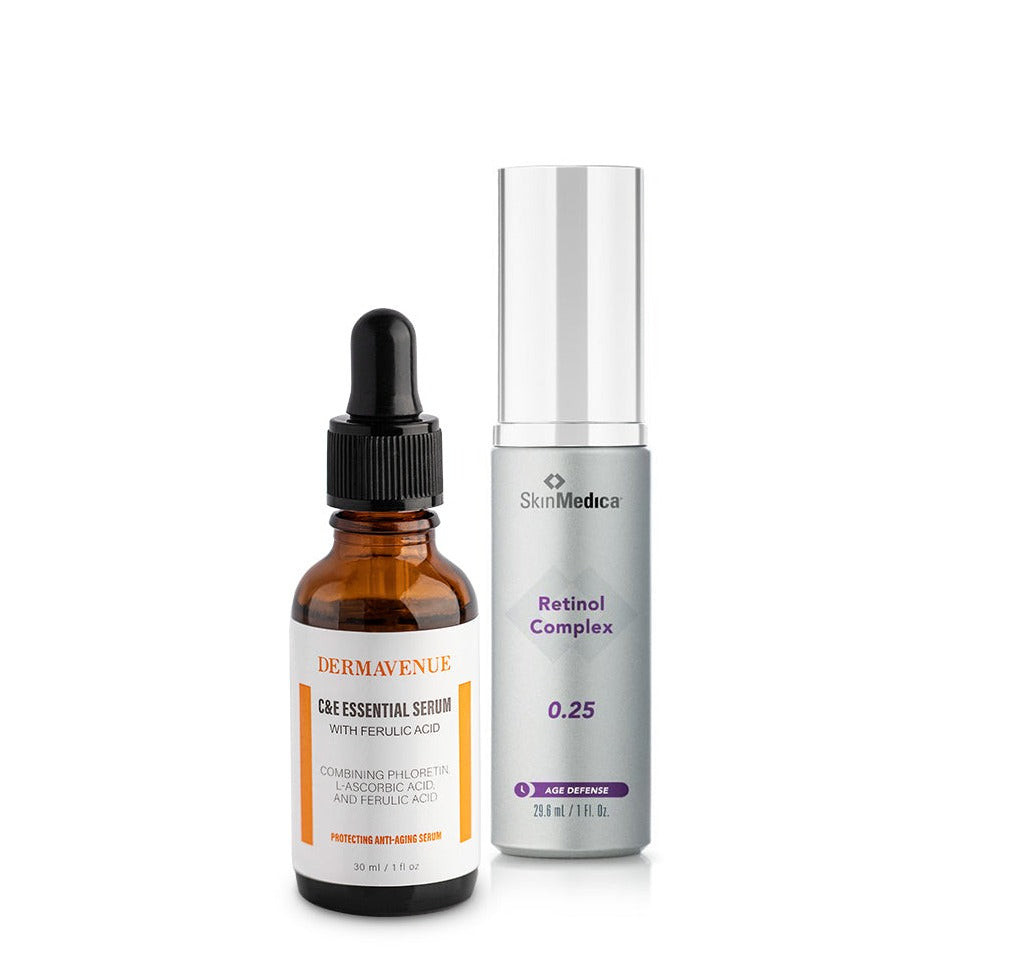 SkinMedica Retinol Complex 0.25 Plus Dermavenue C & E Essential Serum with Ferulic Acid