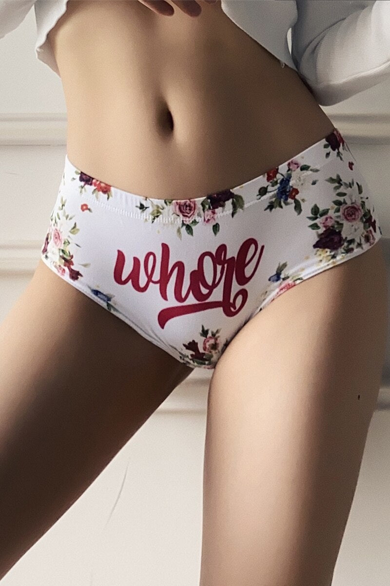 Floral Wh*re Panties