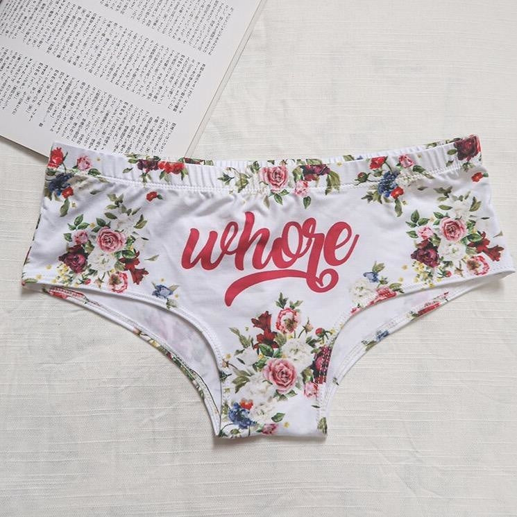 Floral Wh*re Panties