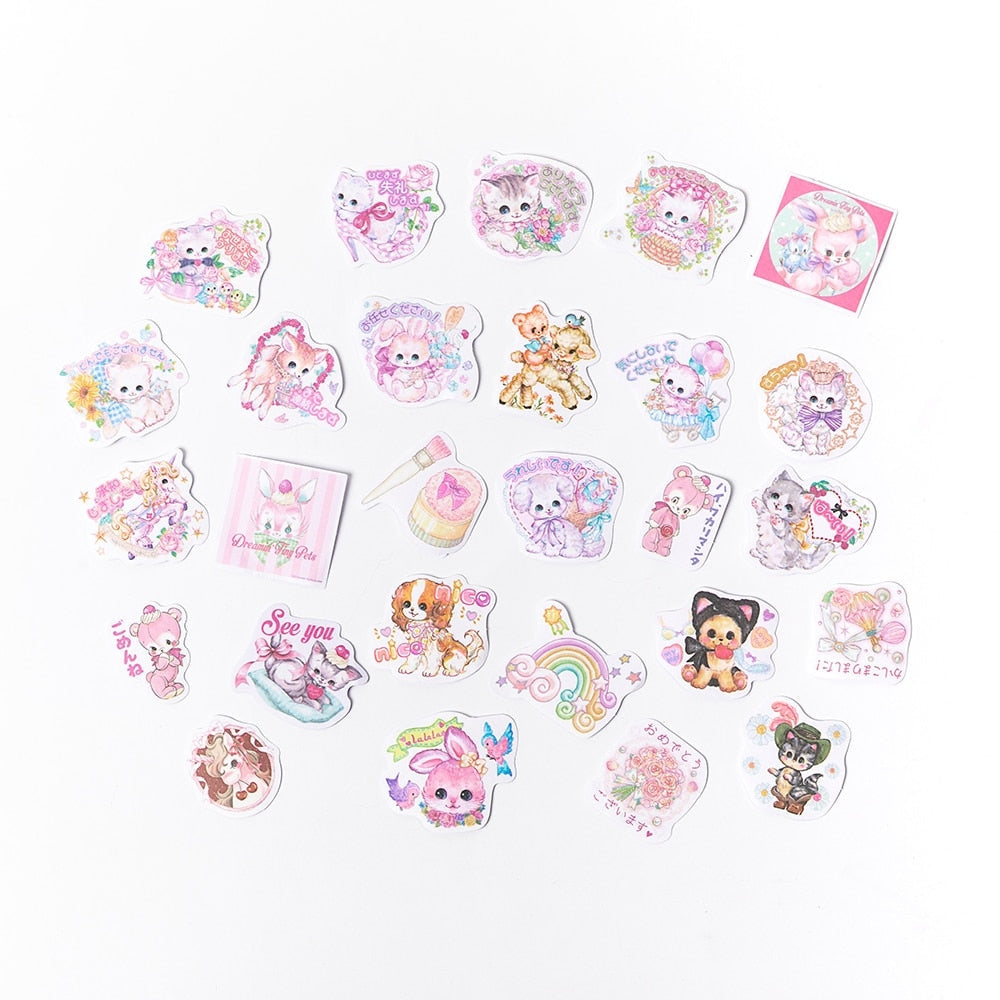 Kawaii Kitten Laser Cut Sticker Set