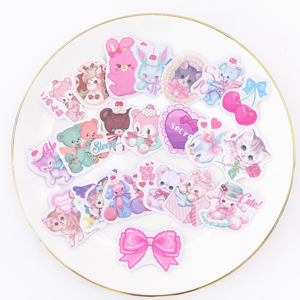 Kawaii Kitten Laser Cut Sticker Set