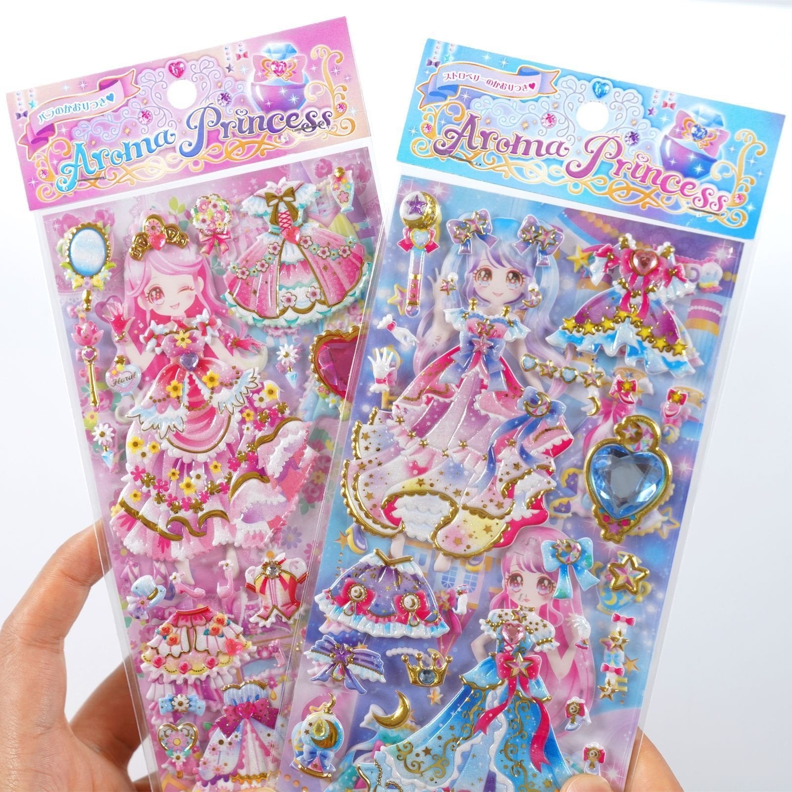 Puffy Glitter Princess Stickers