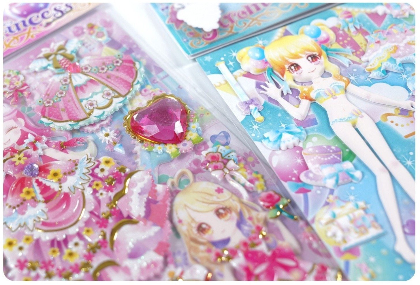 Puffy Glitter Princess Stickers