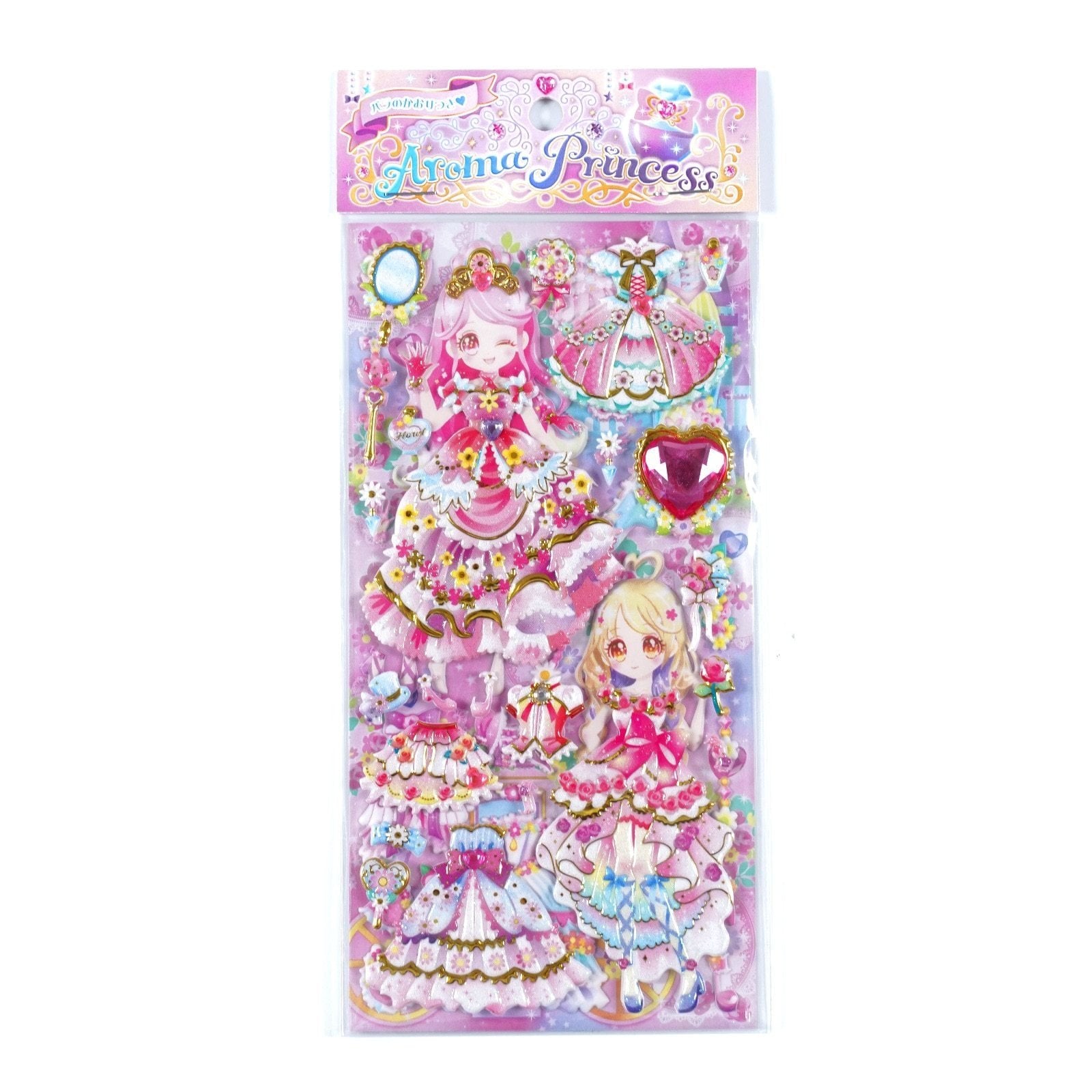 Puffy Glitter Princess Stickers