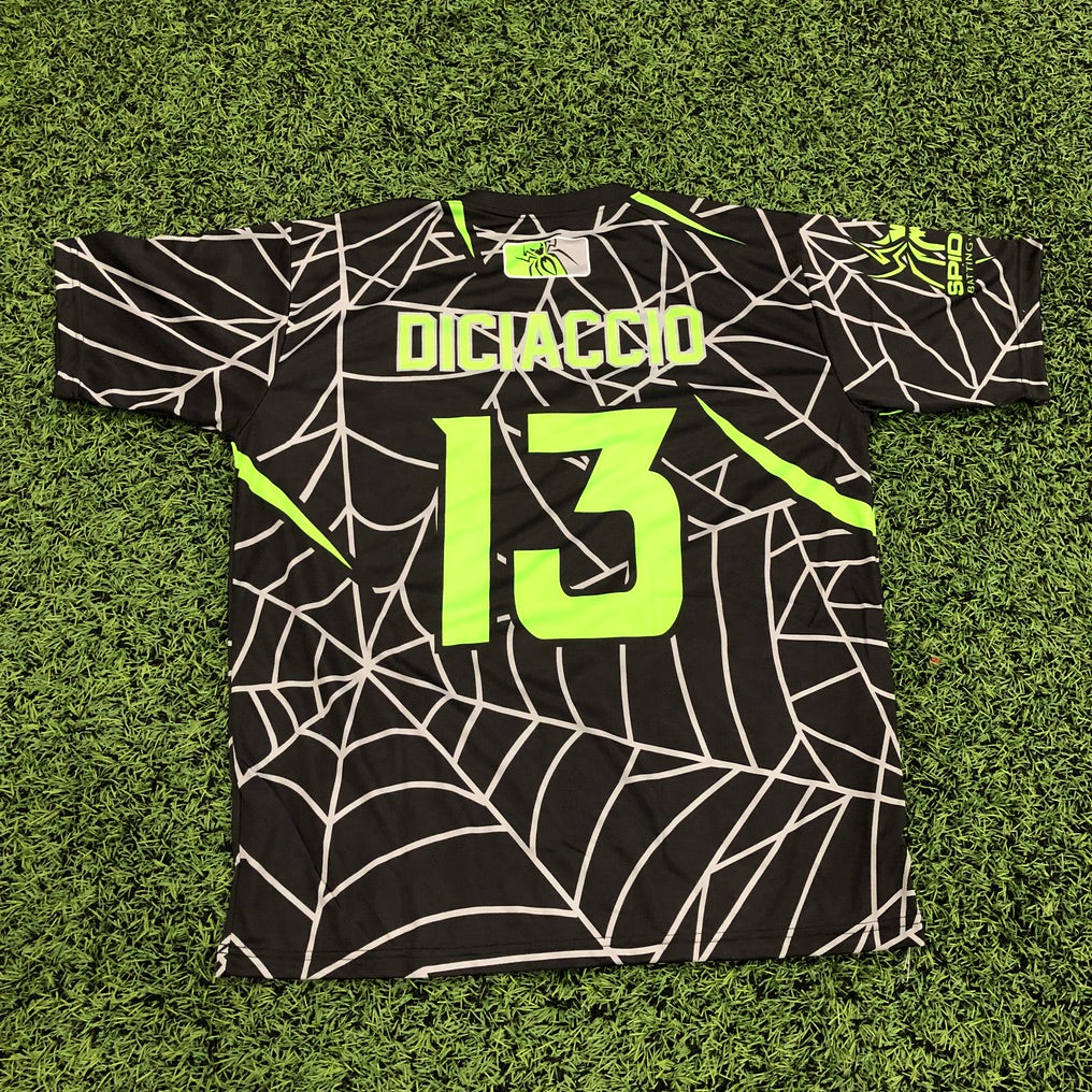 *Pre-Order* Spiderz Full Dye Jersey Buy In - Black/Neon Green/Silver