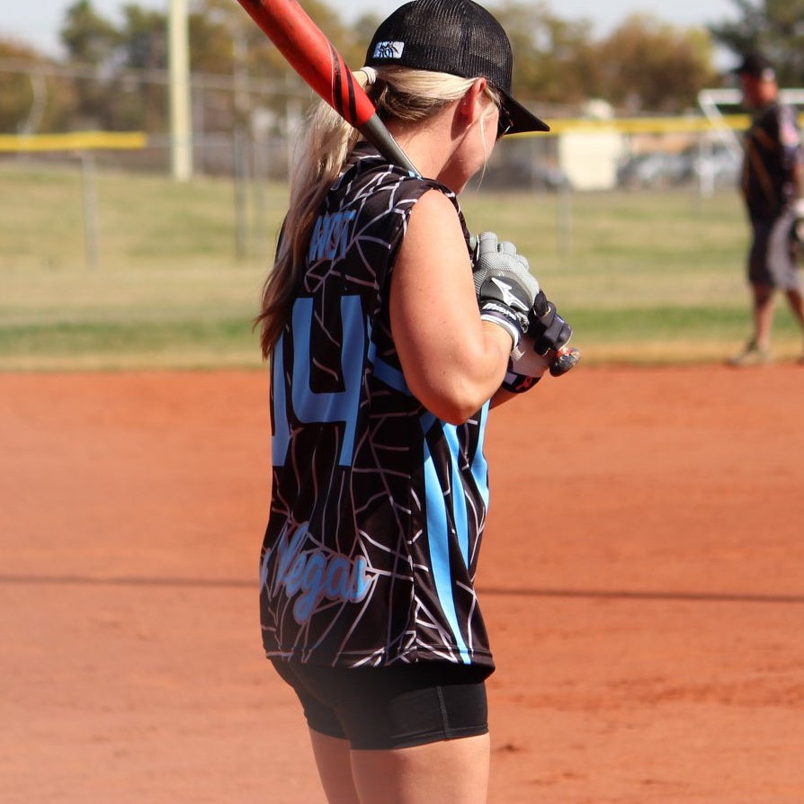 *Pre-Order* Spiderz Full Dye Jersey Buy In - Black/Carolina Blue/Silver