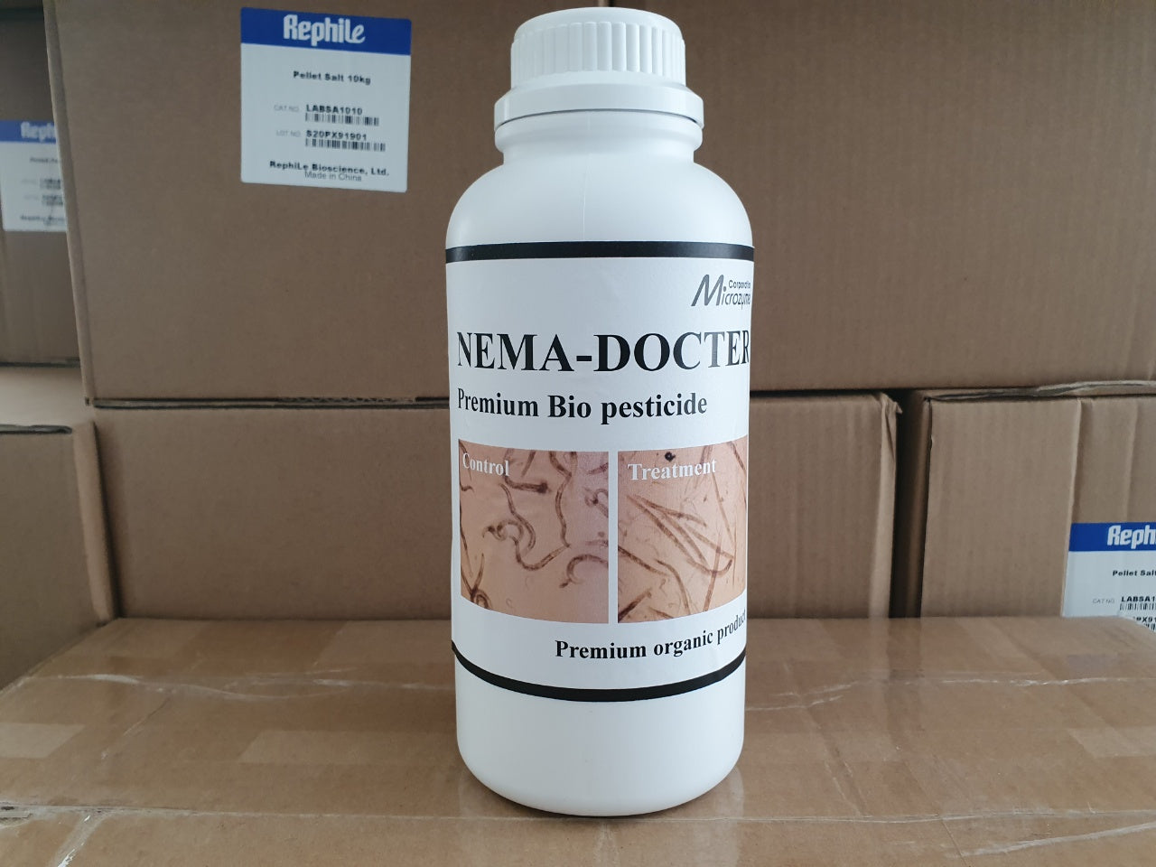 Nemadocter Biopesticide  product for nematode control 1L  Light brown microbial cultures | Type and content of raw materials : 100% microbial extract