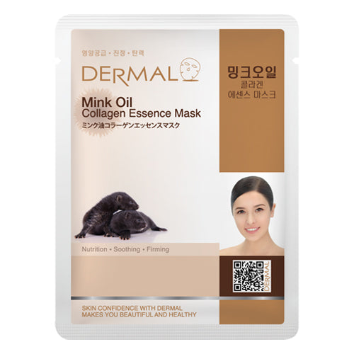 DERMAL Mink Oil Collagen Essence Mask 10 Pieces