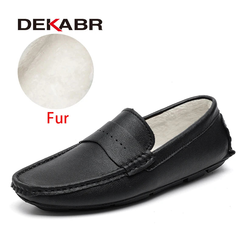 Luxury Brand Fashion Men Shoes Casual Split Leather Flats Driving Footwear Comfortable Loafers Soft Moccasins Shoes Men