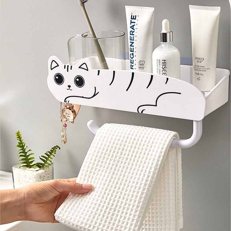 Cute Cat Bathroom Shelf Organizer