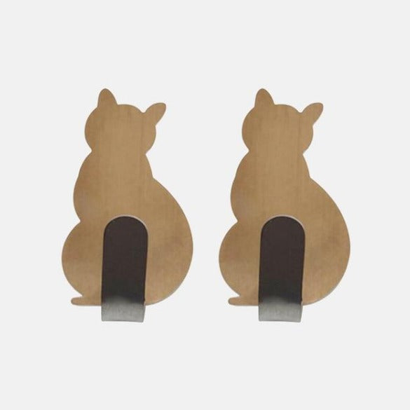 2pcs Self Adhesive Cat Hooks