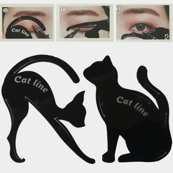 2pcs/Set Cat Eyeliner Makeup Stencil