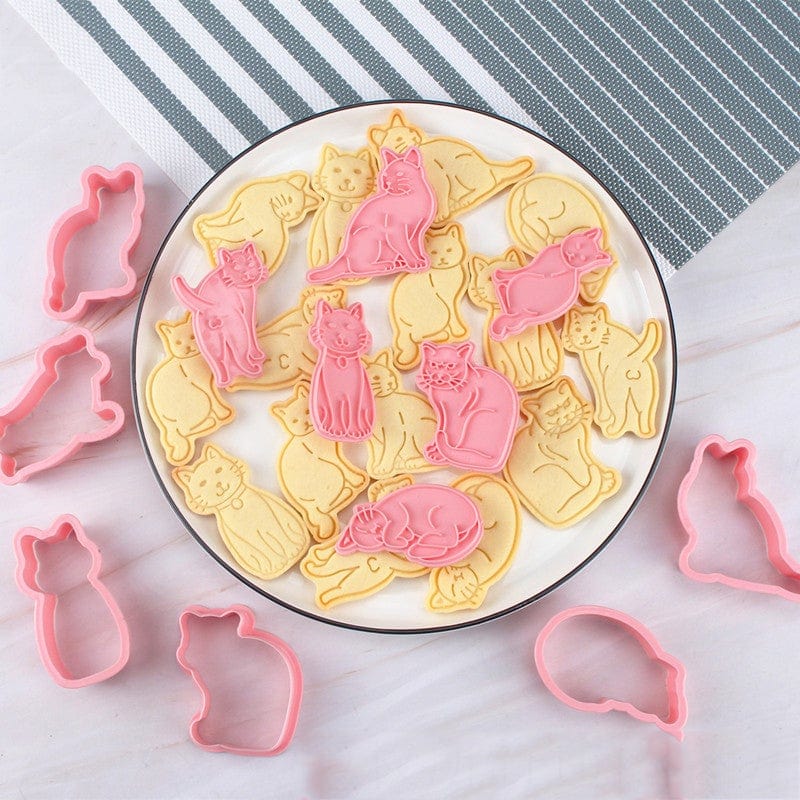 6Pcs/set DIY Cat Biscuit Mold