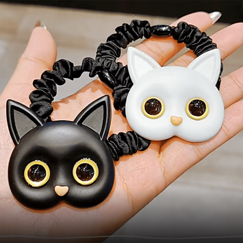 Cat Face Hair Ties Scrunchies