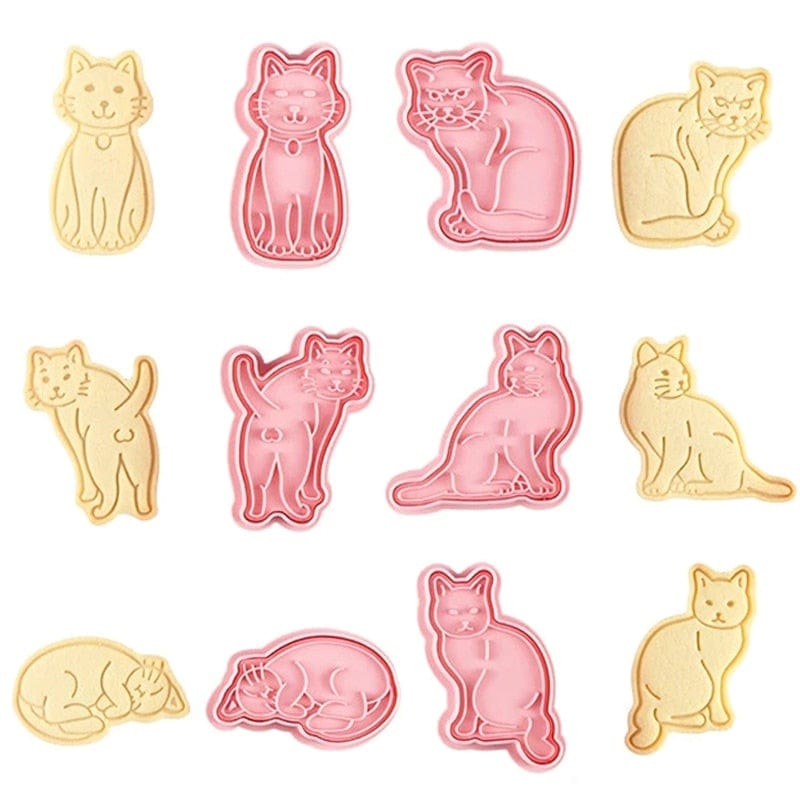 6Pcs/set DIY Cat Biscuit Mold