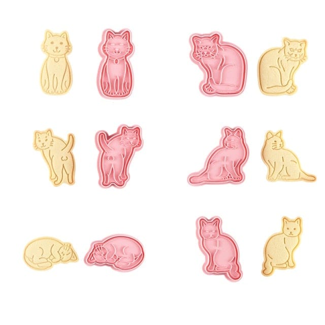 6Pcs/set DIY Cat Biscuit Mold