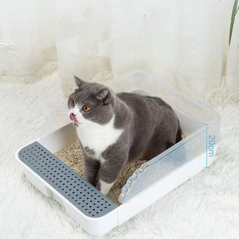 Semi-Enclosed Cat Litter Box