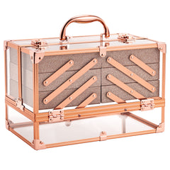 Clear Acrylic Cosmetic Case - Transparent Makeup Storage for Easy Access