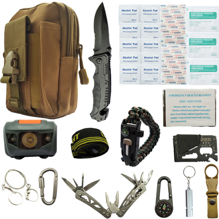 Travel emergency survival kit tool