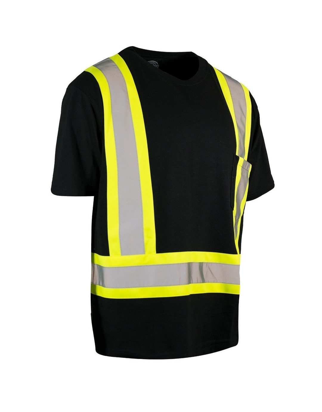 Ultrasoft Hi Vis Crew Neck Short Sleeve Safety Tee Shirt with Chest Pocket