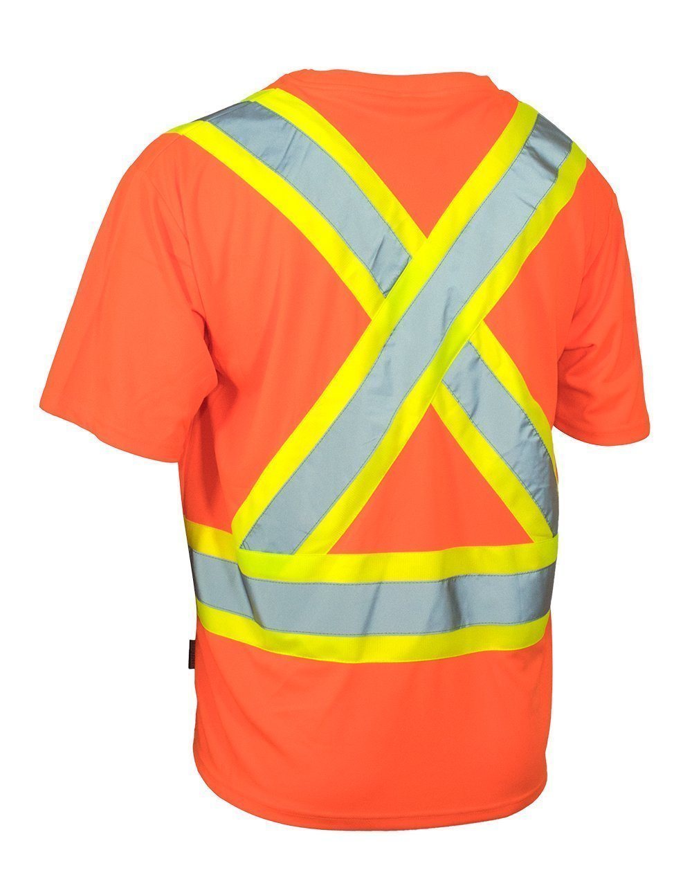 Ultrasoft Hi Vis Crew Neck Short Sleeve Safety Tee Shirt with Chest Pocket