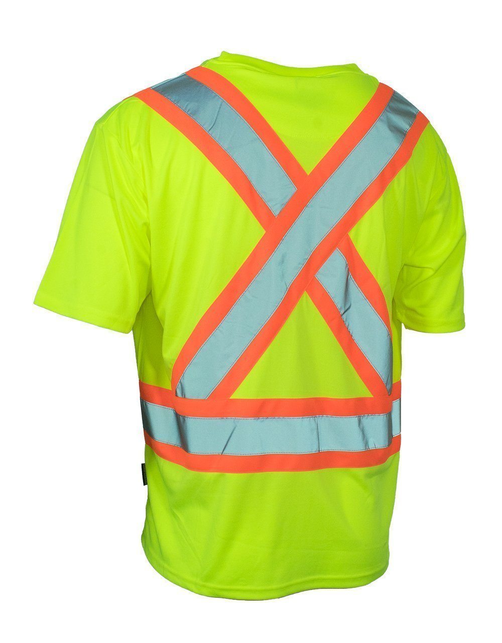 Ultrasoft Hi Vis Crew Neck Short Sleeve Safety Tee Shirt with Chest Pocket