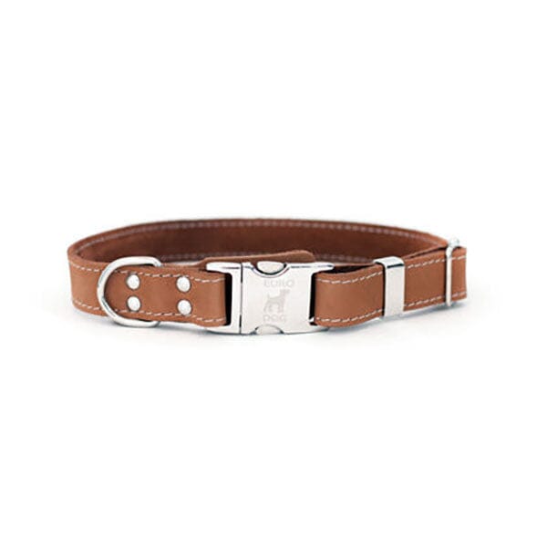 EURO DOG - Genuine Leather Modern Quick Release Dog Collar
