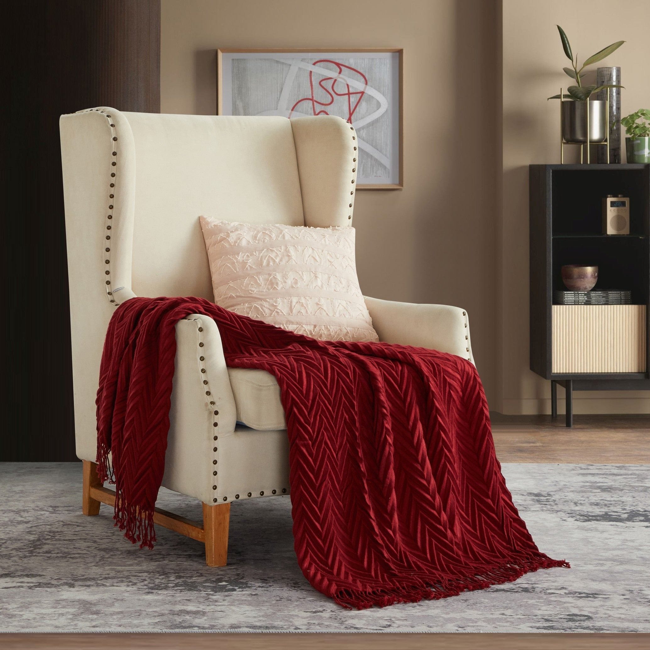 Foremost Ruched Throw Blanket