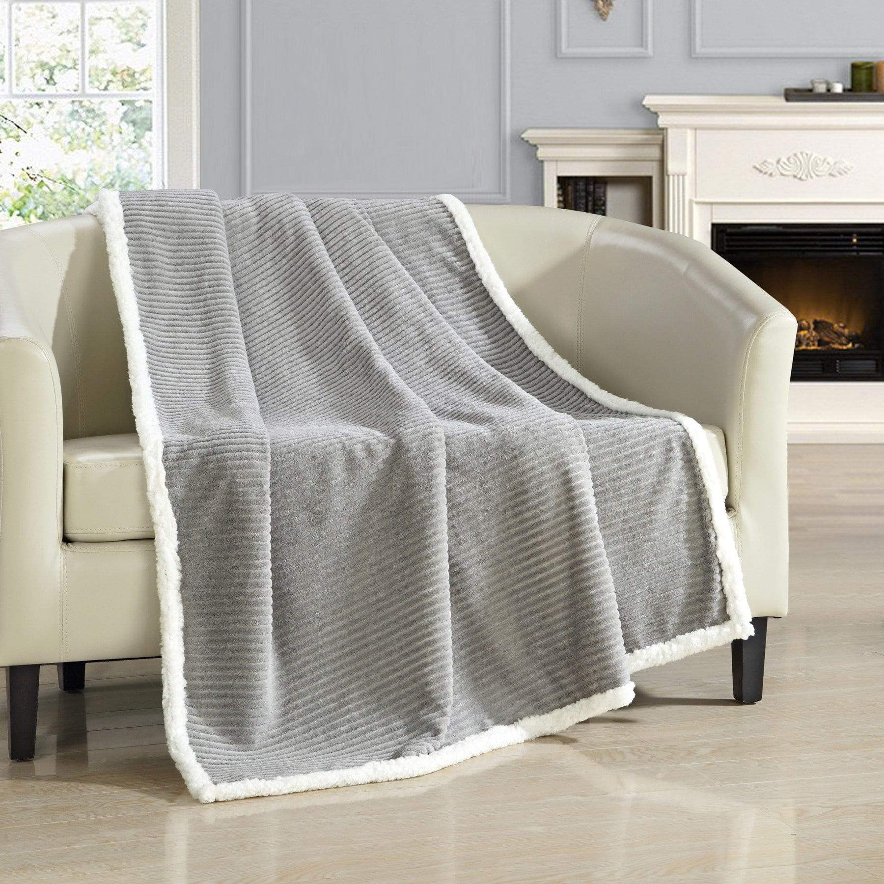 Bern Micro Mink Sherpa Lined Throw Blanket