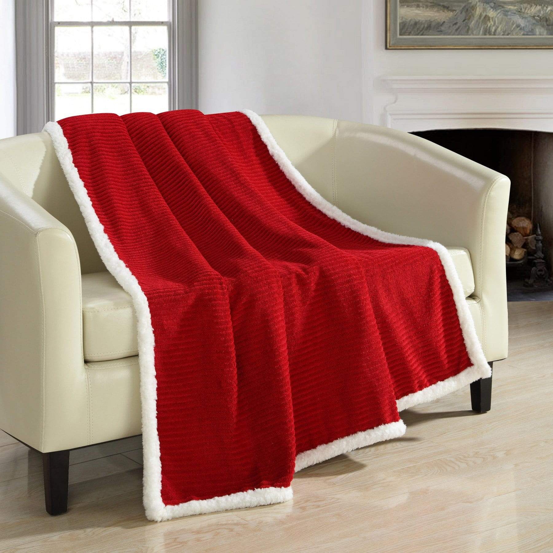 Bern Micro Mink Sherpa Lined Throw Blanket