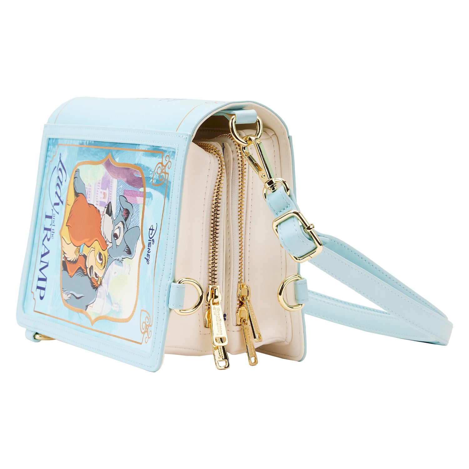 Loungefly Disney Lady And The Tramp Classic Book Convertible Crossbody Purse