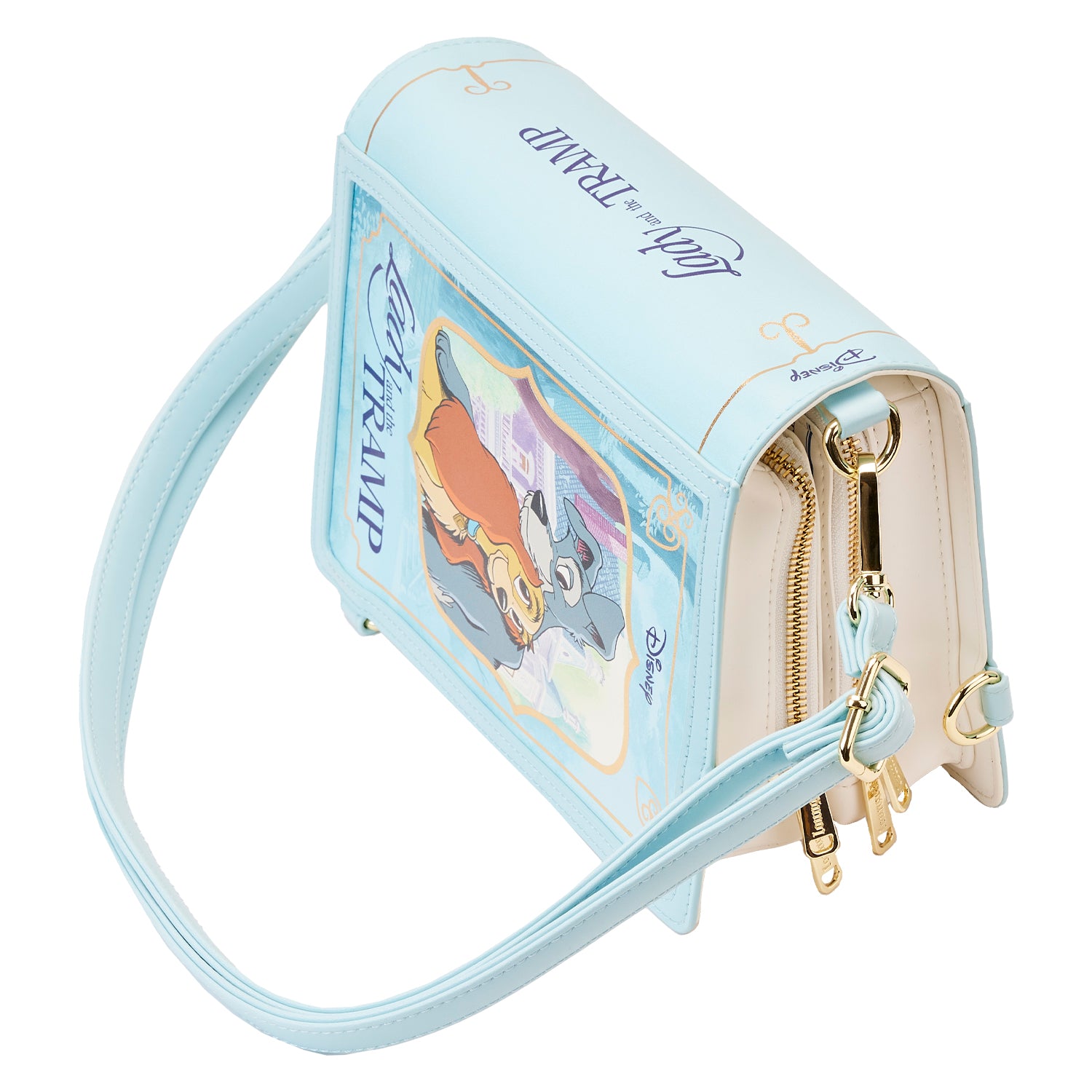 Loungefly Disney Lady And The Tramp Classic Book Convertible Crossbody Purse