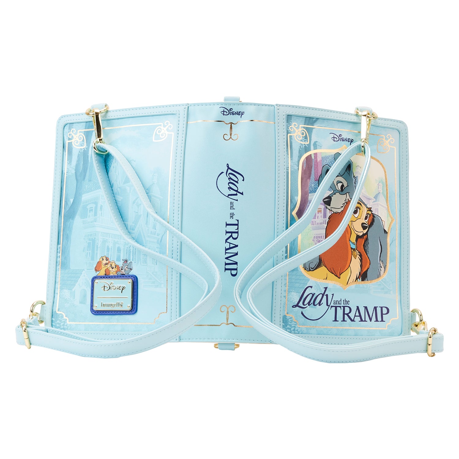 Loungefly Disney Lady And The Tramp Classic Book Convertible Crossbody Purse