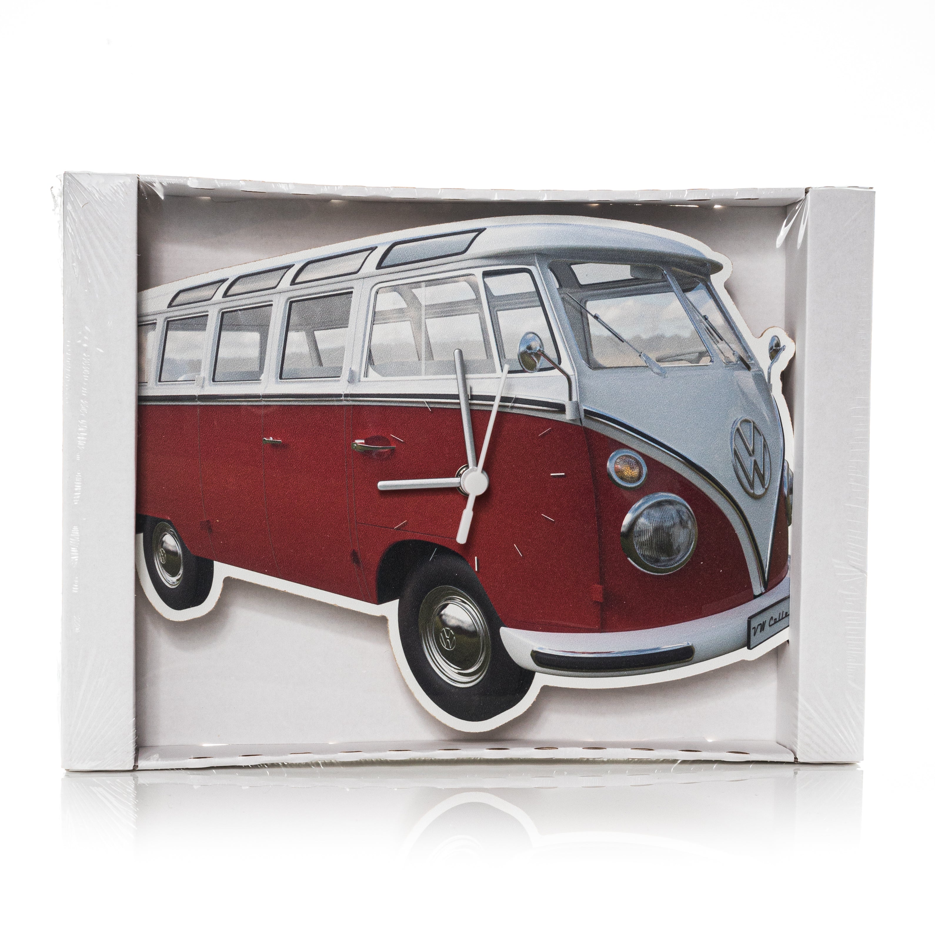 VW Collection - VW T1 Bus Wall Clock  by BRISA - Classic Red