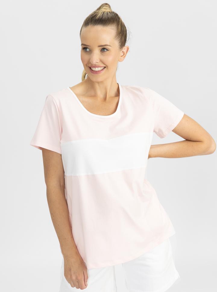 Maternity and Nursing T-Shirt in Pink