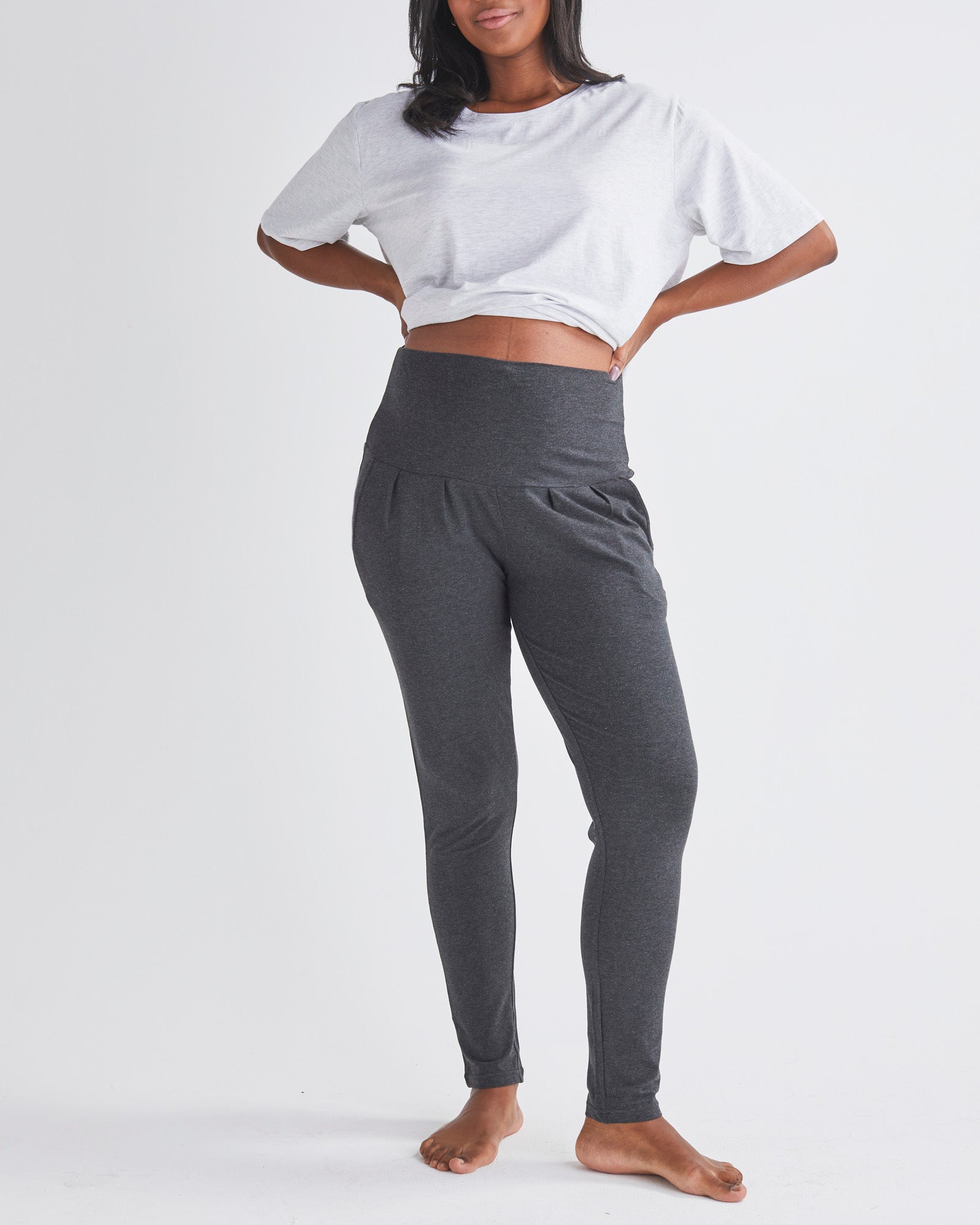 Eden Ultra Soft Maternity Lounge Pants in Charcoal