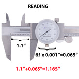 Clockwise Toold DDLR-1205 Shock Proof Dial Caliper 12"