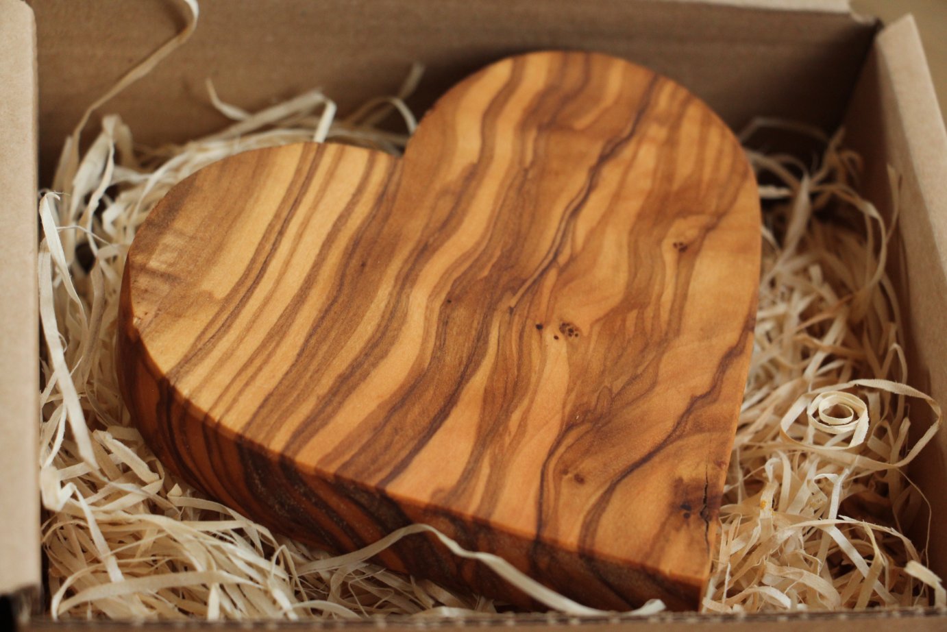 Our First Mothers Day Olive Wood Heart