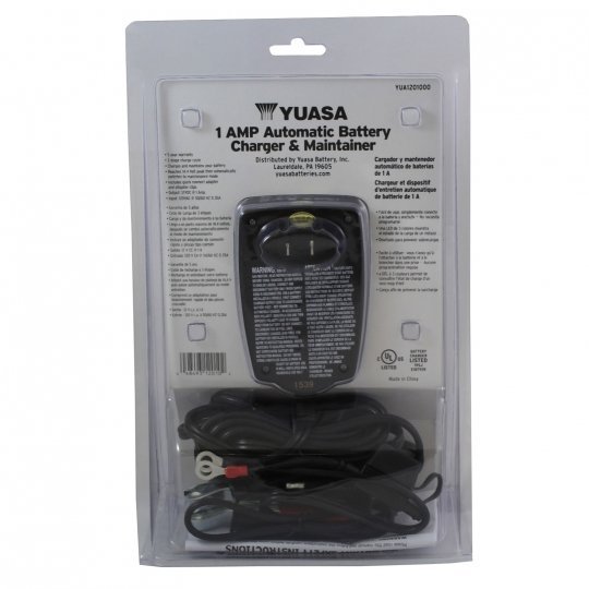 Yuasa 12v 1 Amp Automatic Battery Charger & Maintainer