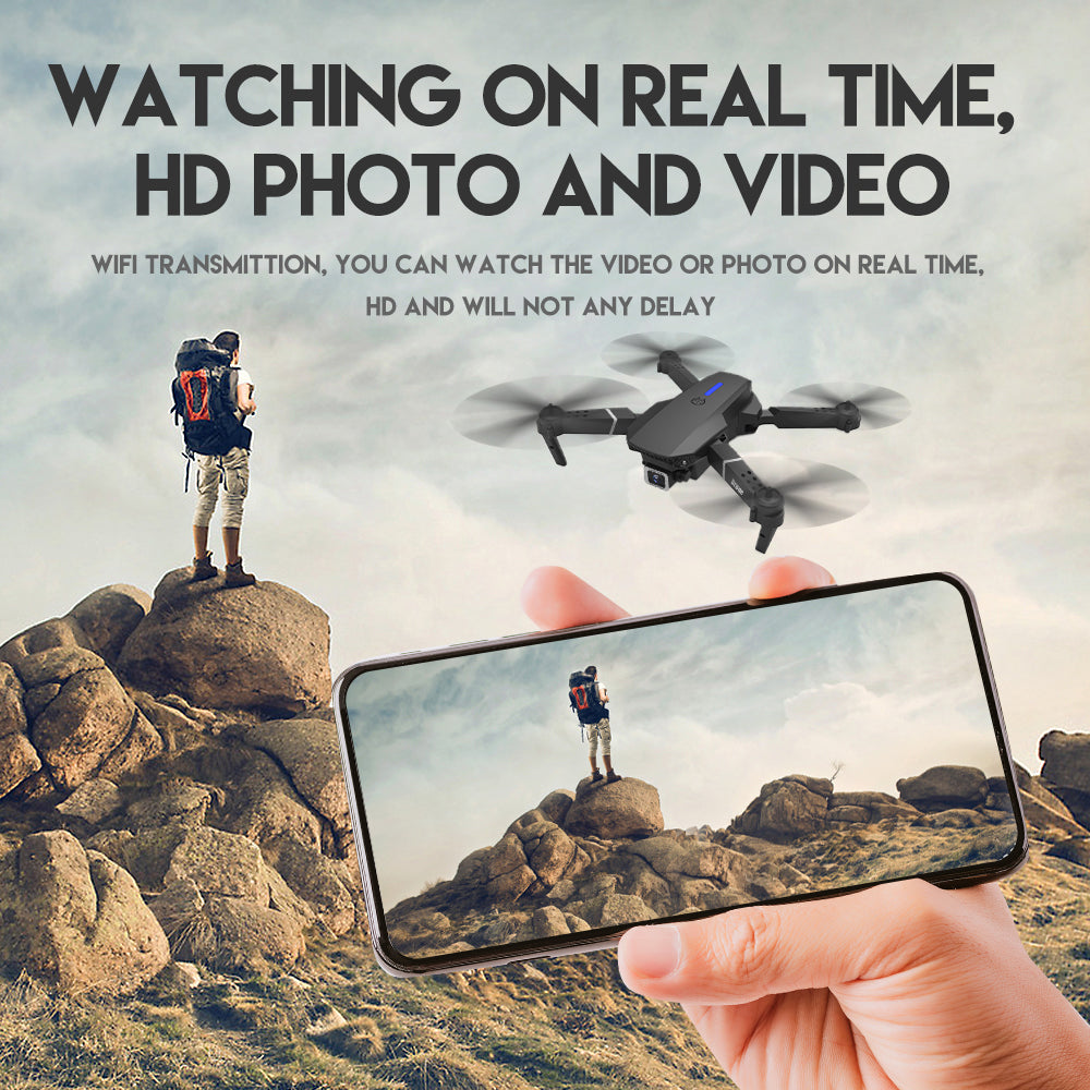 New  WIFI FPV Height Hold Drone Pro With Wide Angle HD 4K 1080P Camera