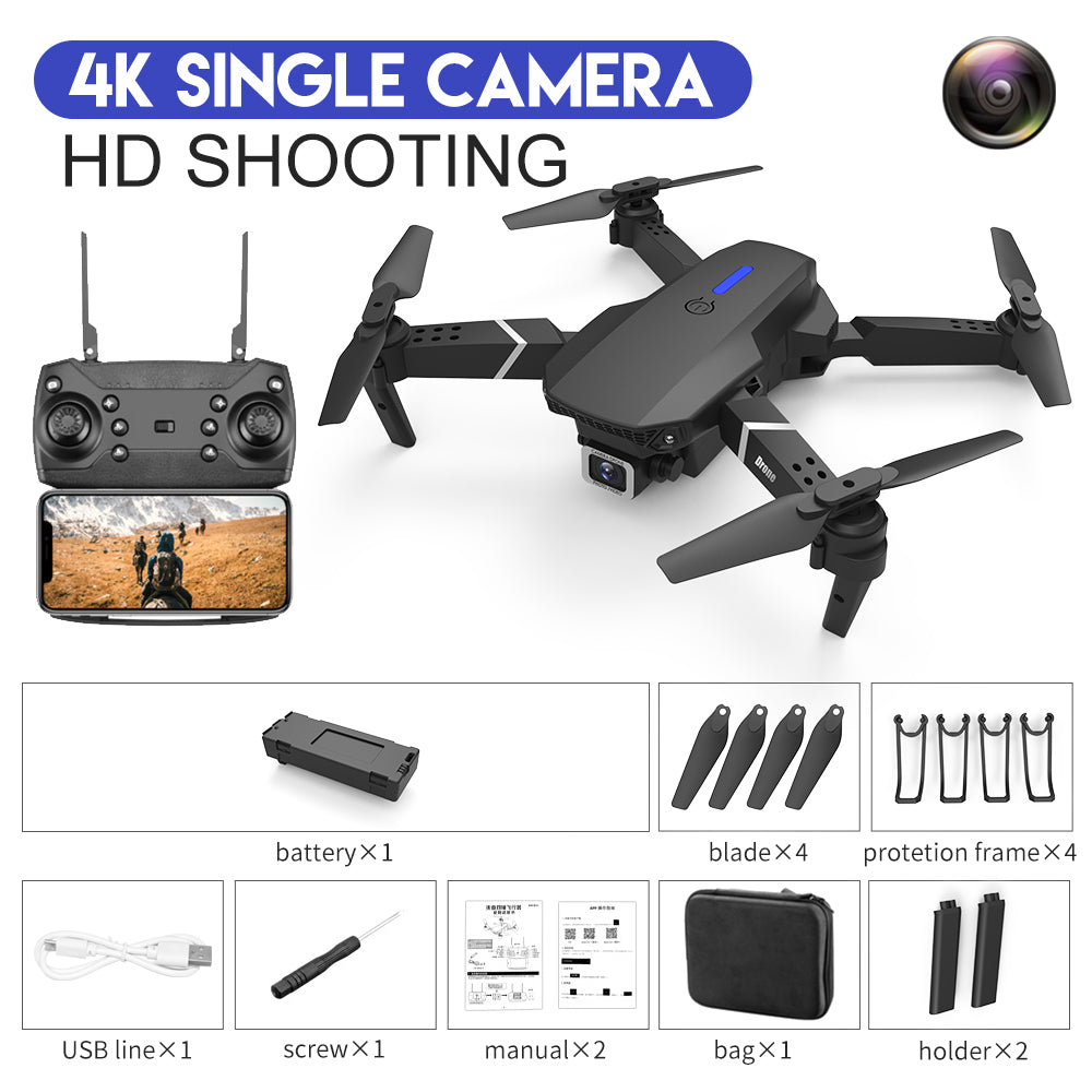 New  WIFI FPV Height Hold Drone Pro With Wide Angle HD 4K 1080P Camera