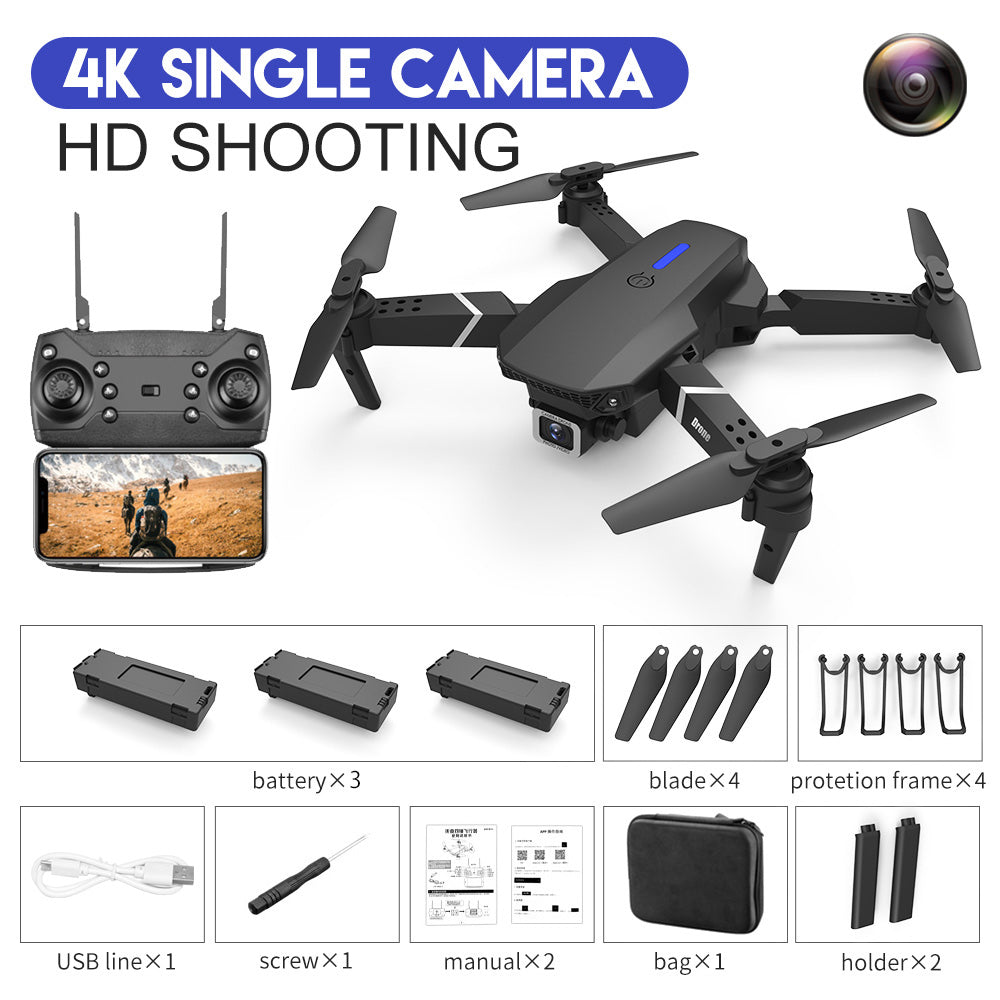 New  WIFI FPV Height Hold Drone Pro With Wide Angle HD 4K 1080P Camera